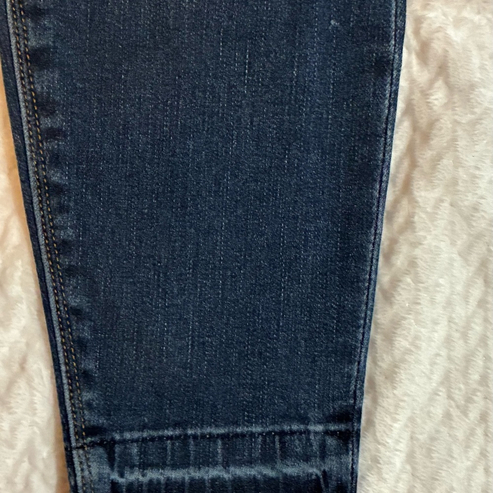 NWT SPANX Medium Wash Blue Stretch Denim Jeggings Leggings Distressed M 8/10 - Picture 7 of 9